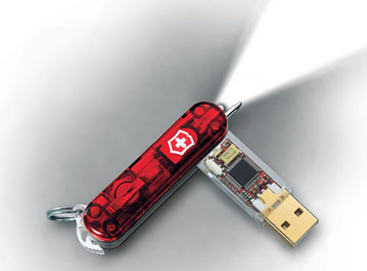 Victorinox-kniv med USB-minne