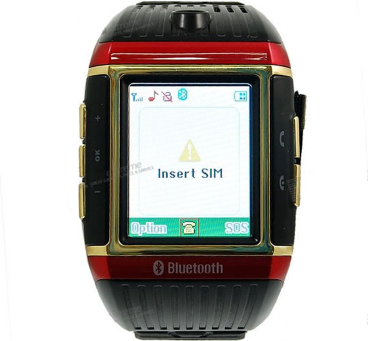 Guldpläterad telefonklocka