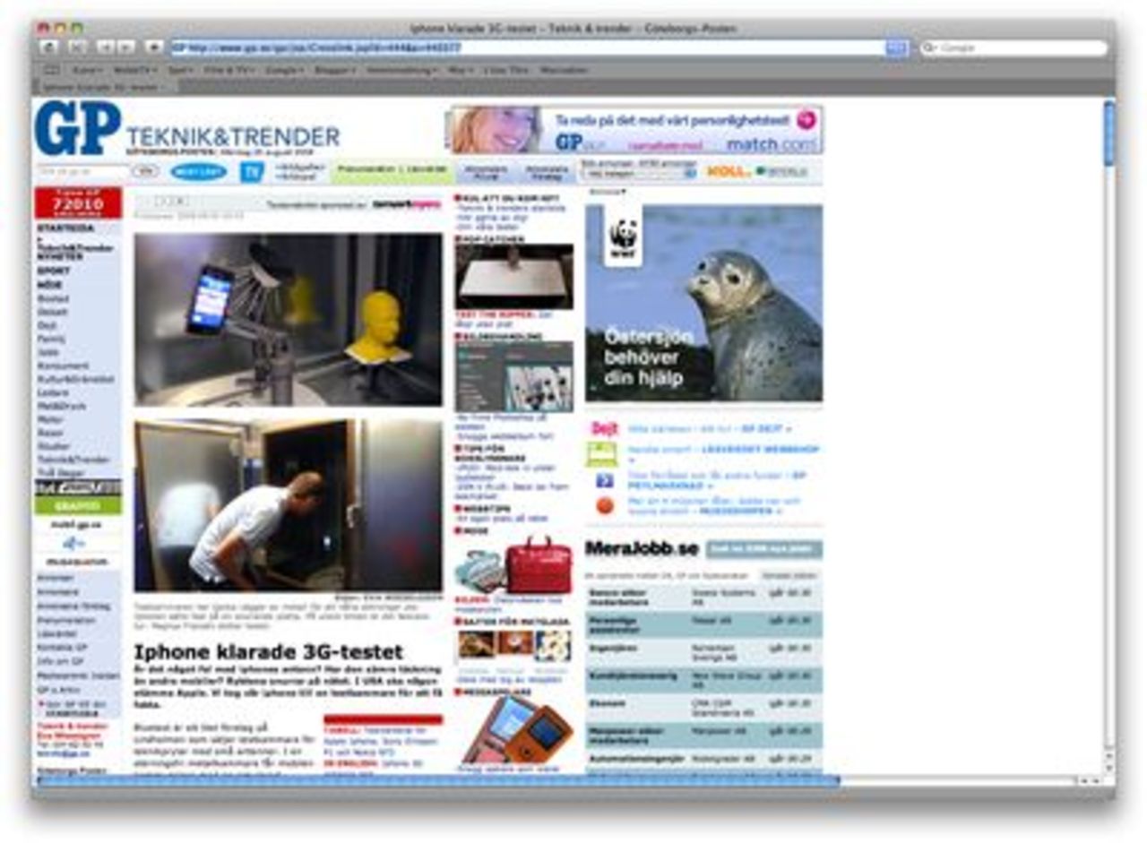 iPhone klarar Svenskt 3G-test