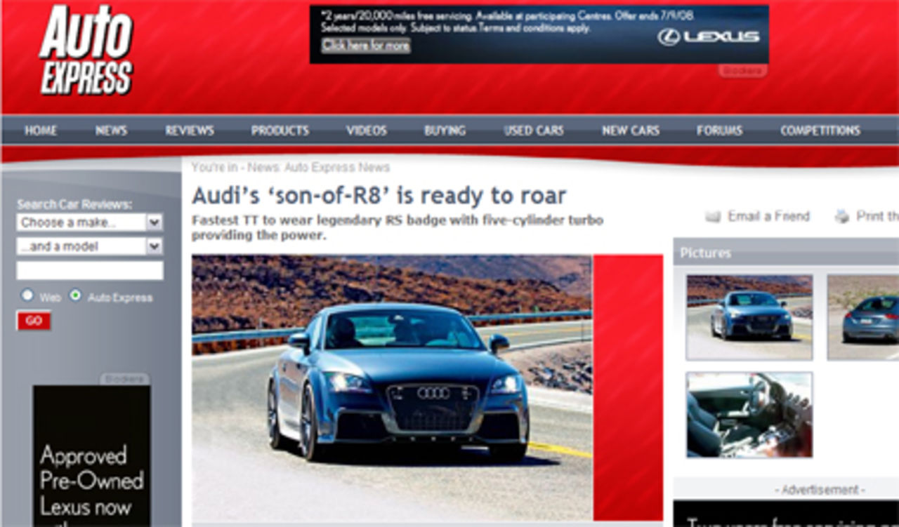 Spionbilder: Nya bilder på Audi TT RS