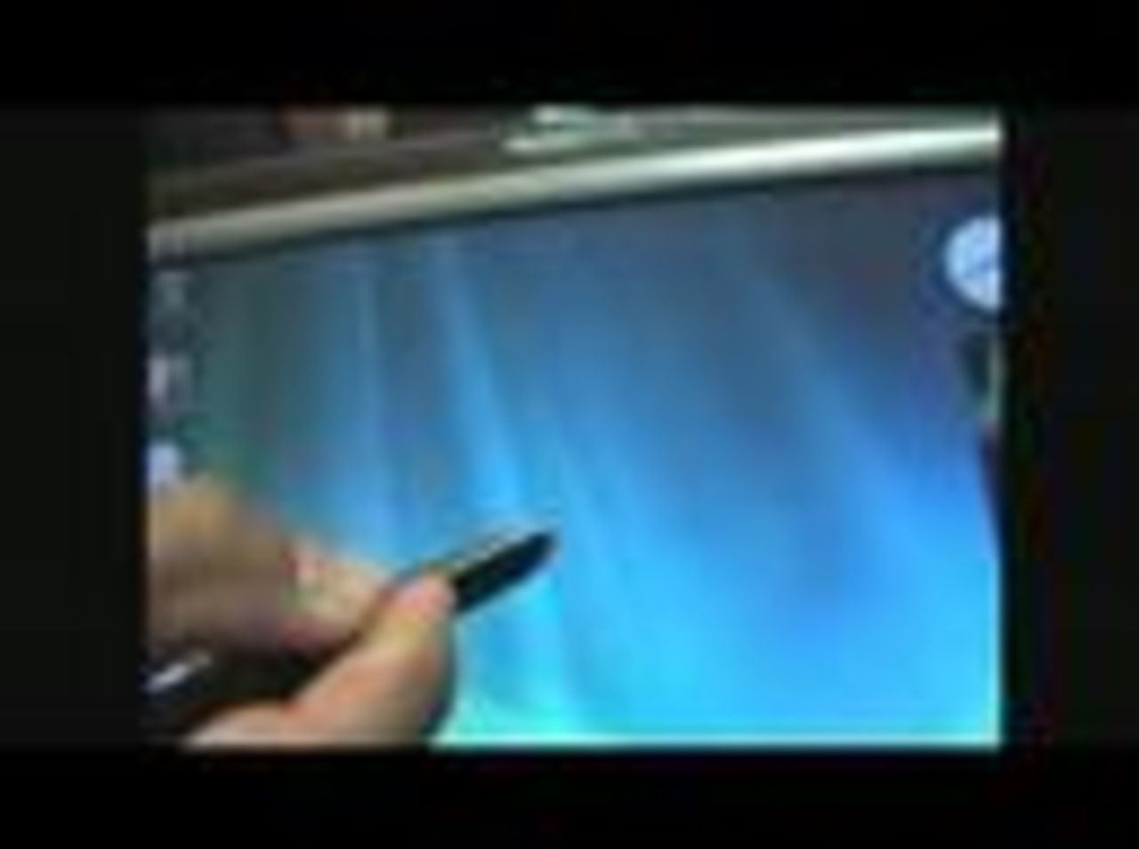 Demonstration av pekskärmsmöjligheter med Windows Vista