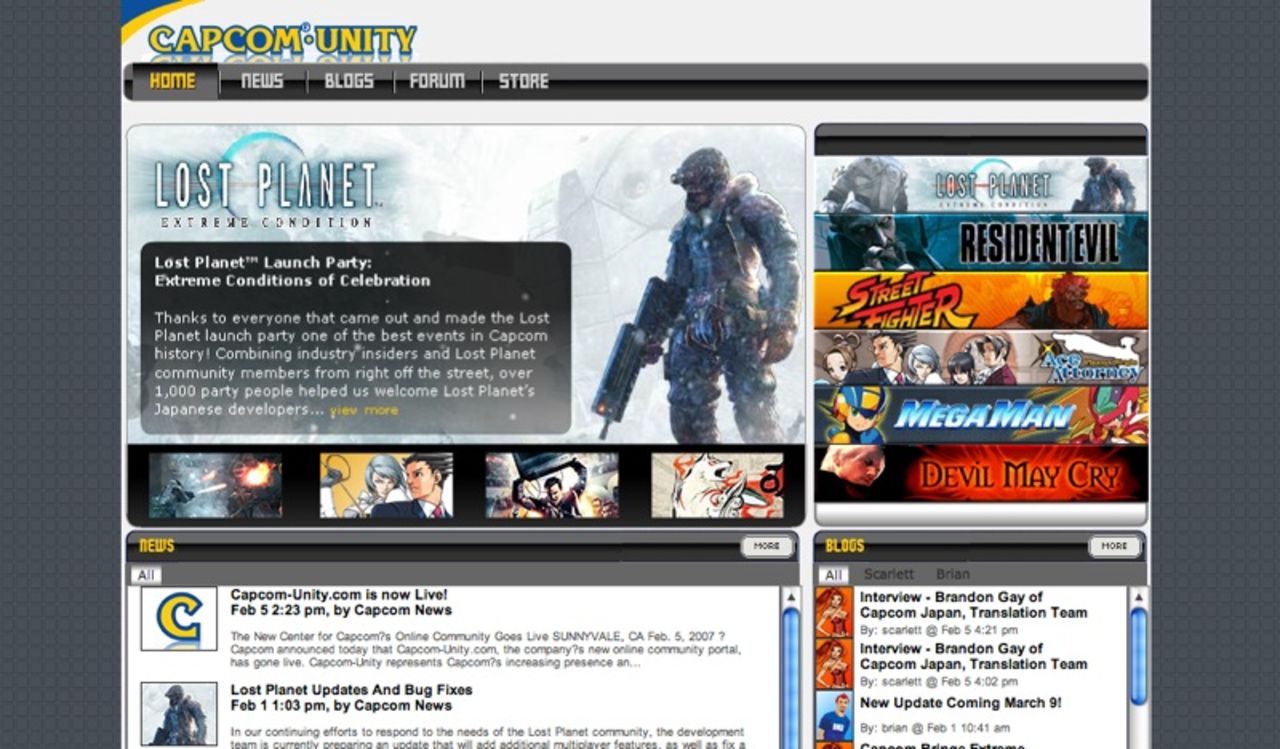 Capcom har lanserat ett spelcommunity