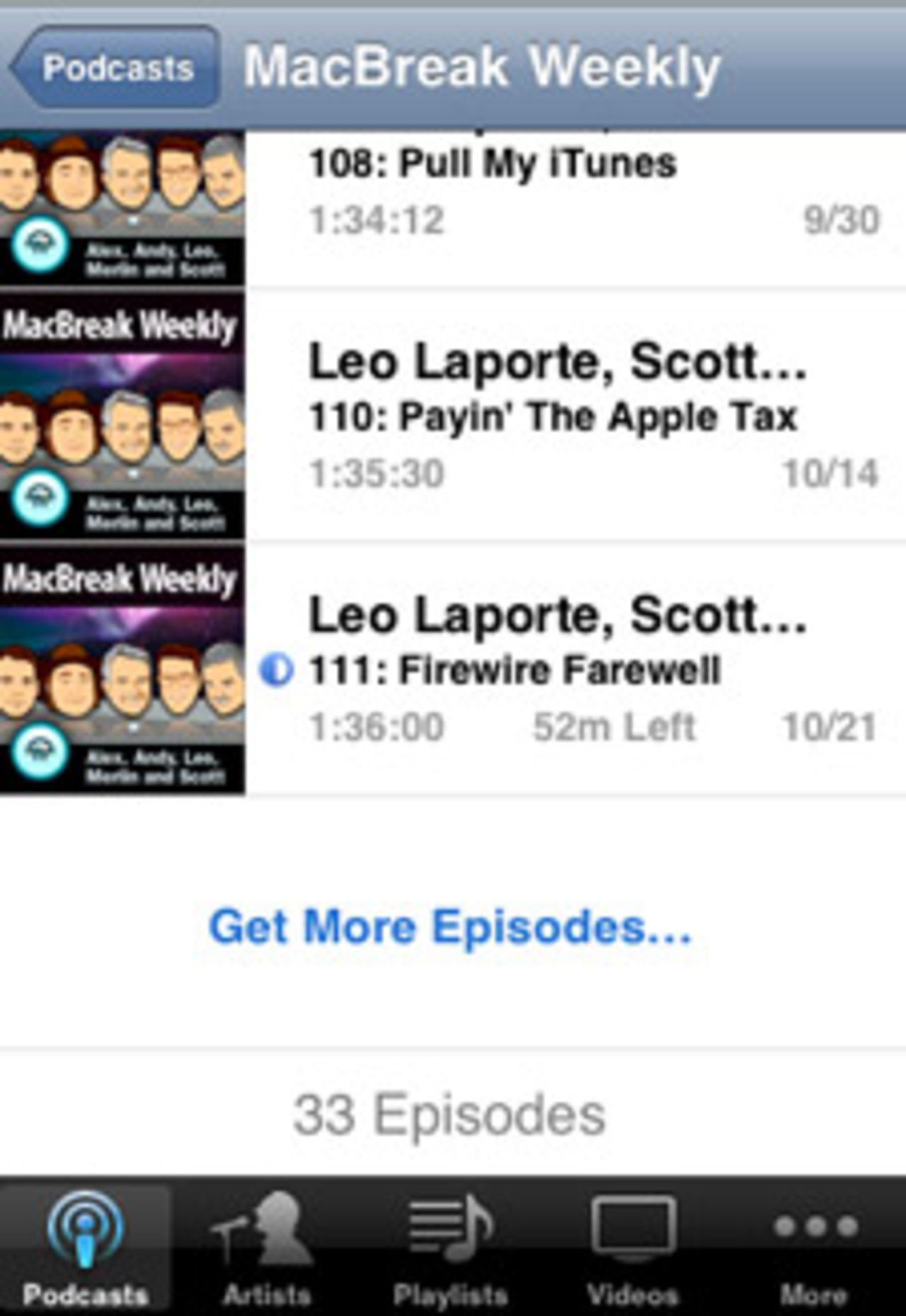 Podcast-stöd i nästa iPhone OS-uppdatering