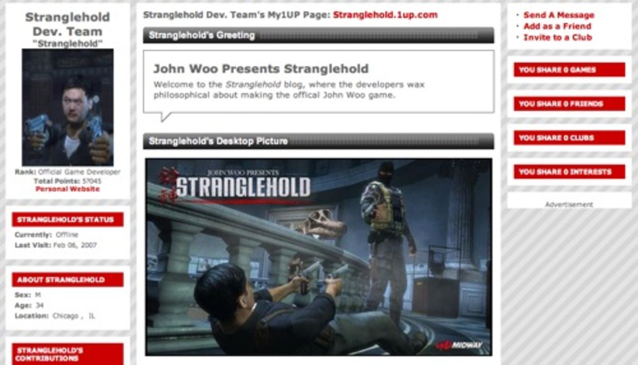 Stranglehold-utvecklarna bloggar