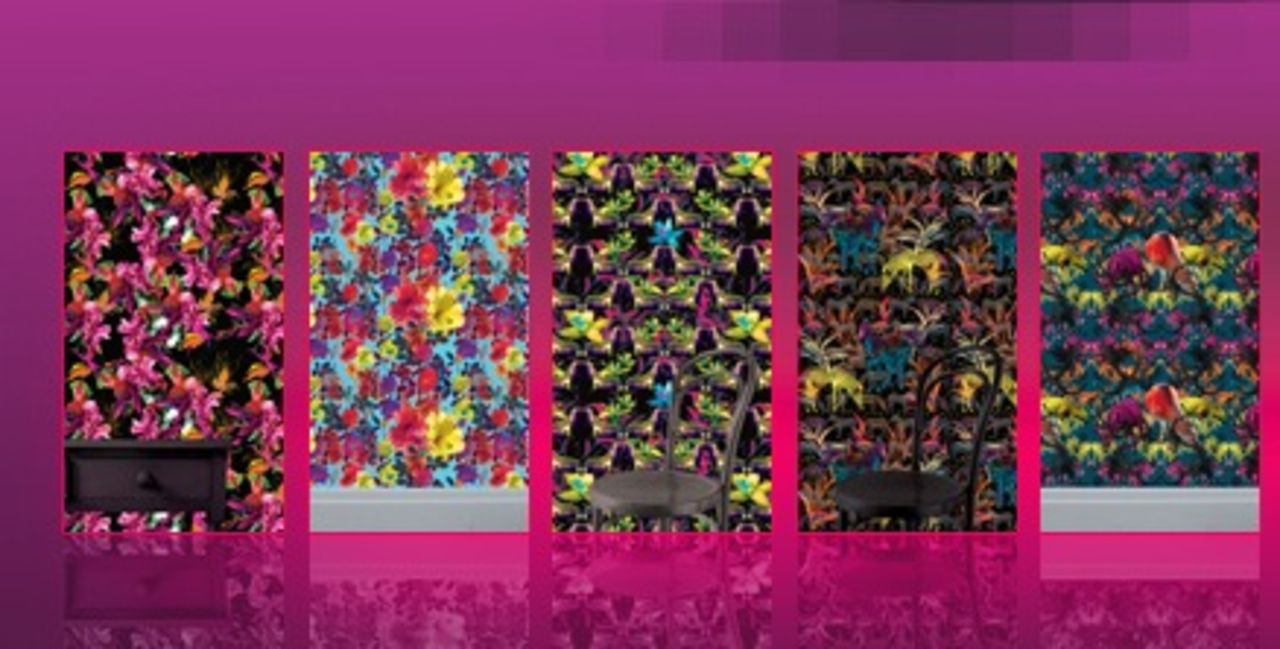 Ruggigt snygga och färgstarka tapeter