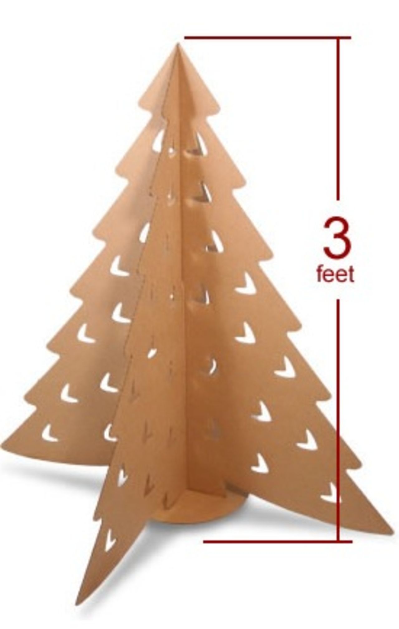 En julgran i kartong