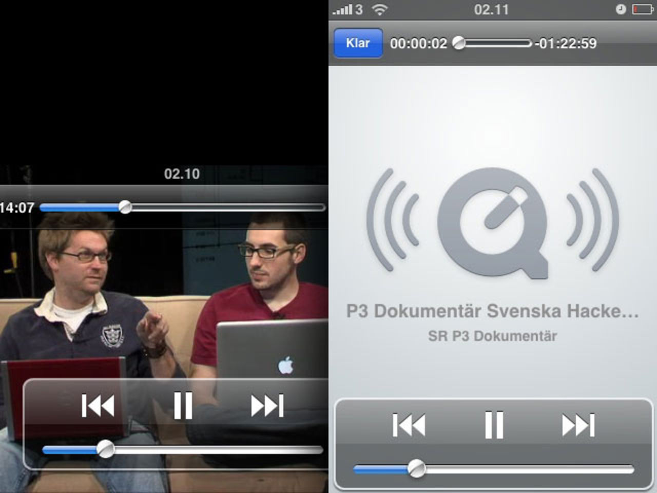 Podcasts över 10 MB kan streamas