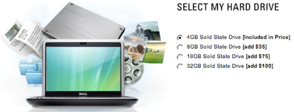 Dell ger dig möjlighet till 32 GB SSD i Inspiron Mini 9
