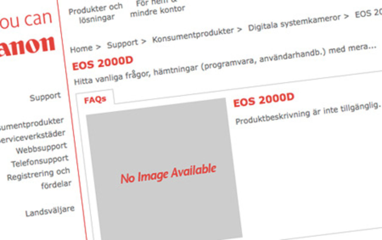 Rykte: Canon 2000D