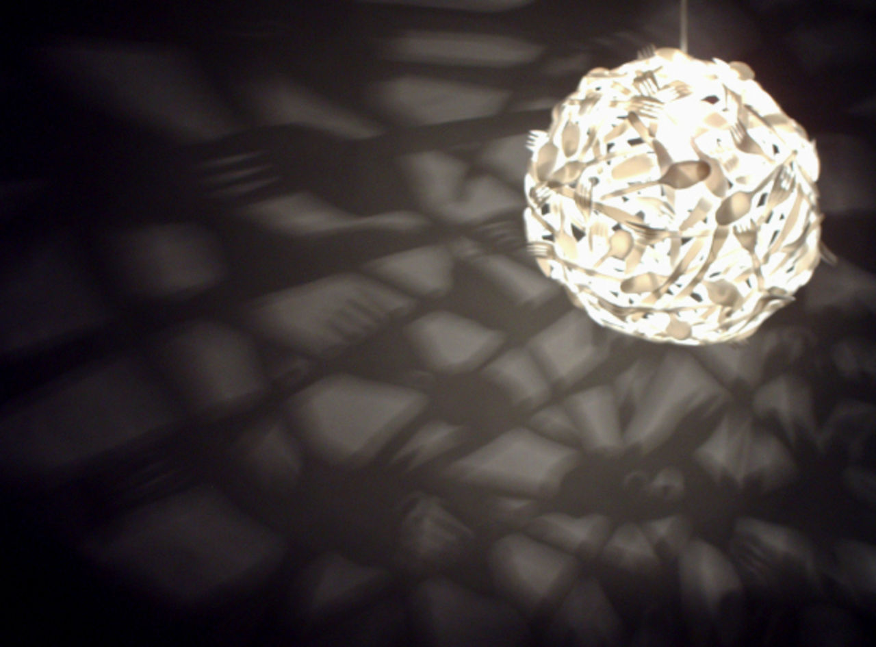 Plastbestick blev lampa