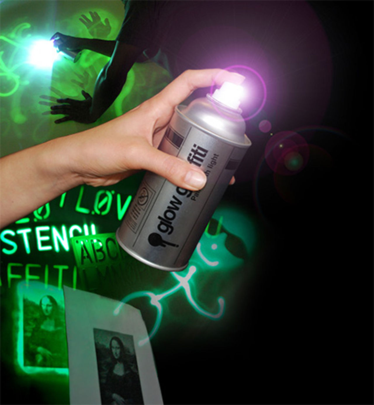 Måla lysande graffiti