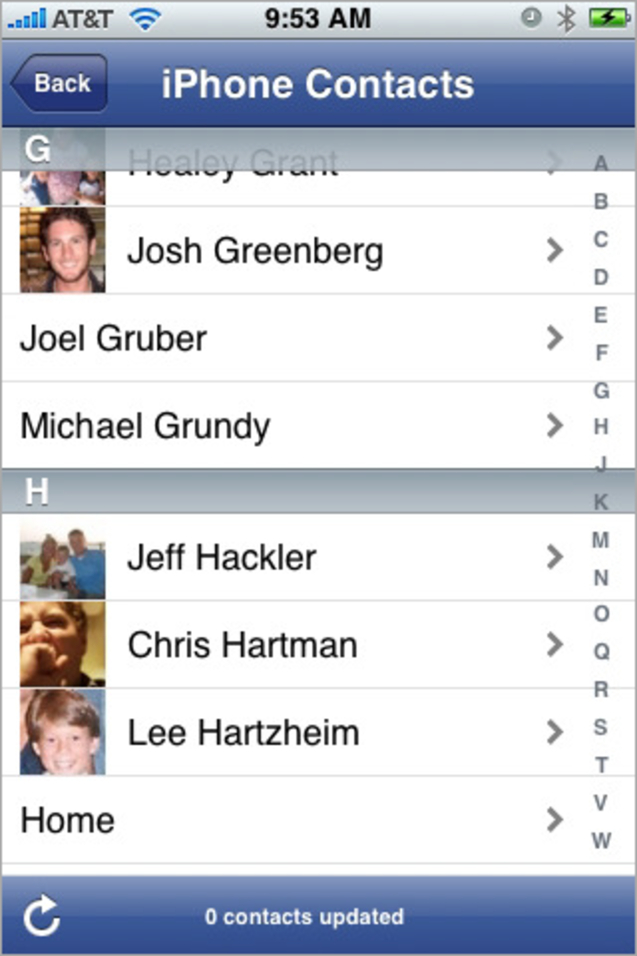 Synka Facebook och iPhone