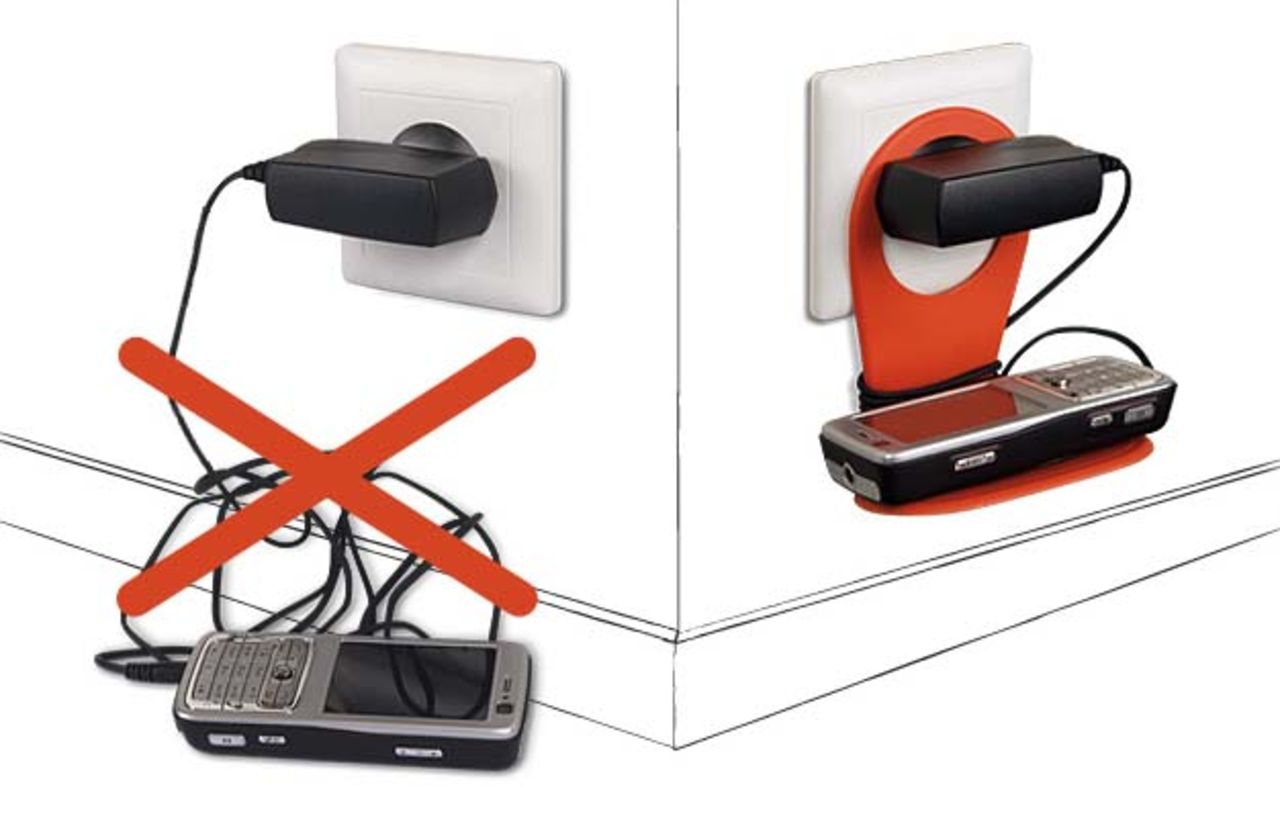 Häng mobilen vid kontakten