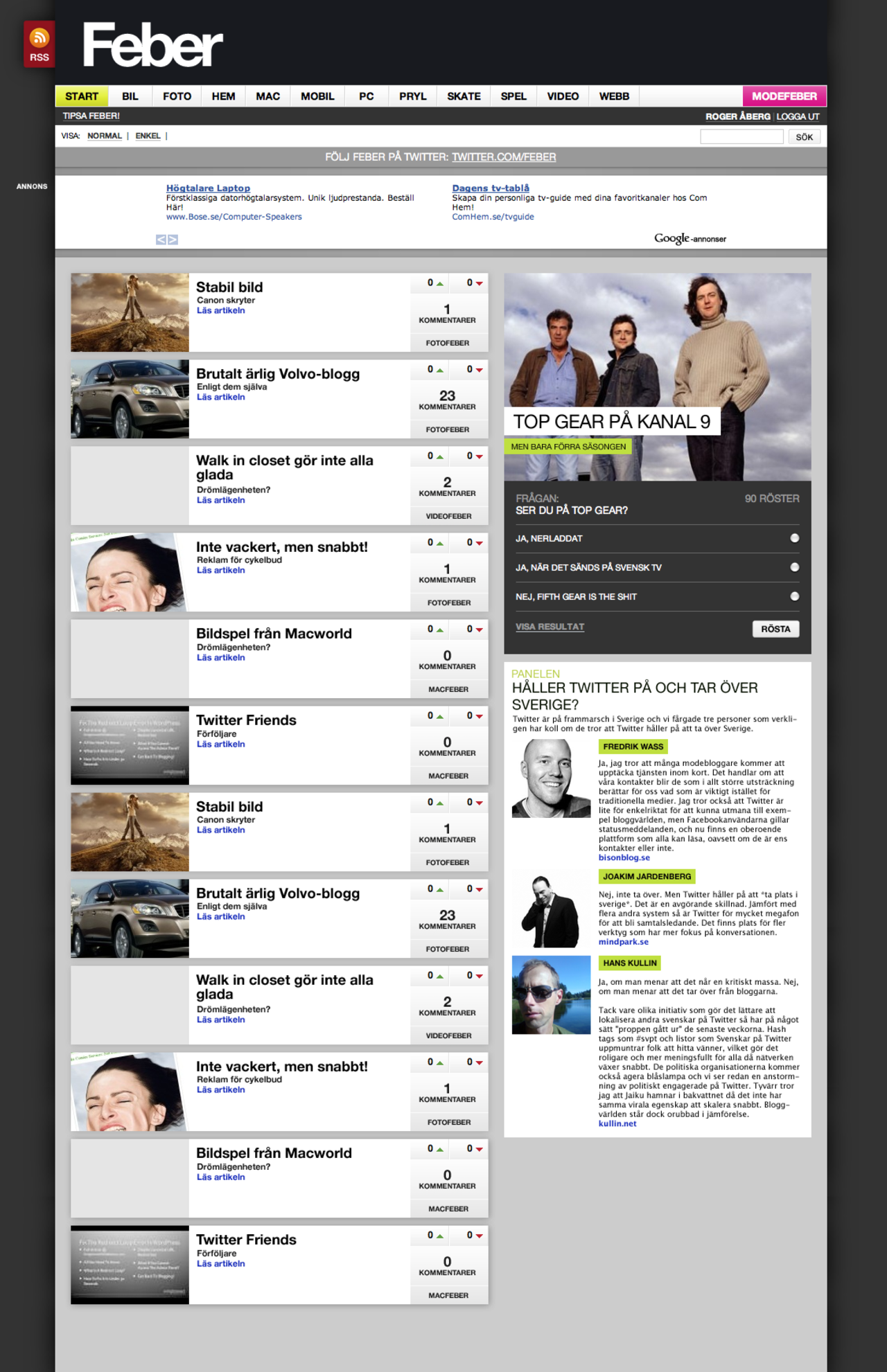 Förslag på ny startsida - tyck till!