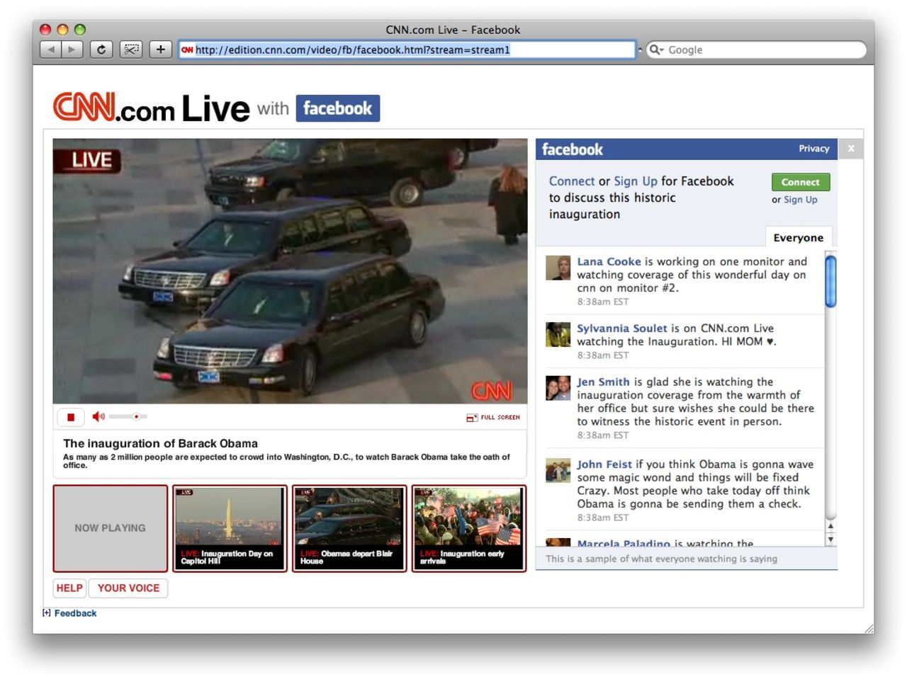 Obamamobilen in action