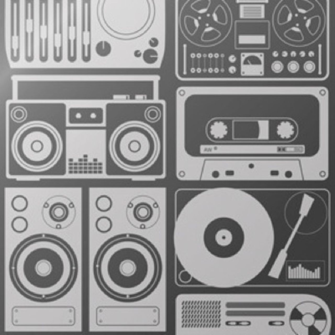 Robotar och gamla skivspelare