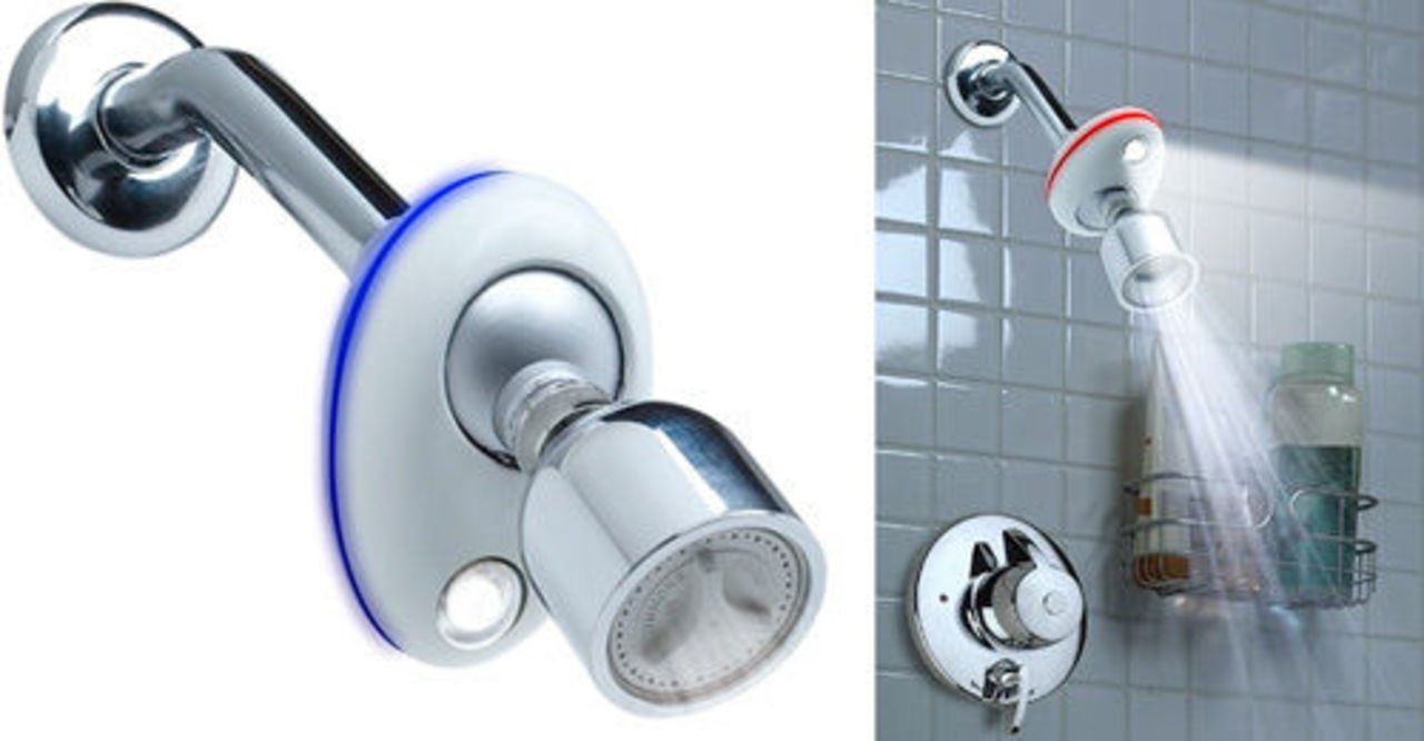 Duschmunstycket med lampa