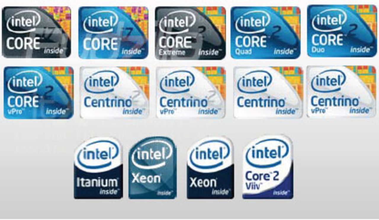 Intel ändrar en del processor-logor