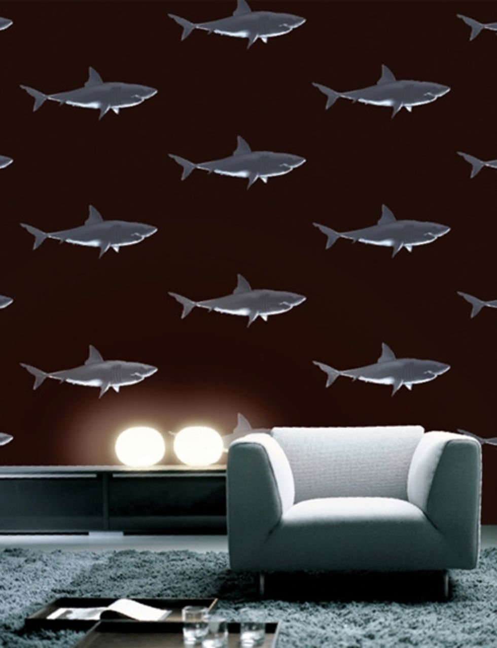 Pryd väggarna med hajar