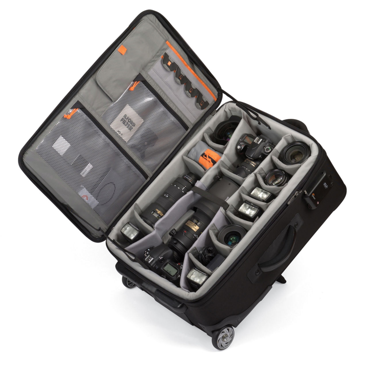 Rulla utrustningen på planet