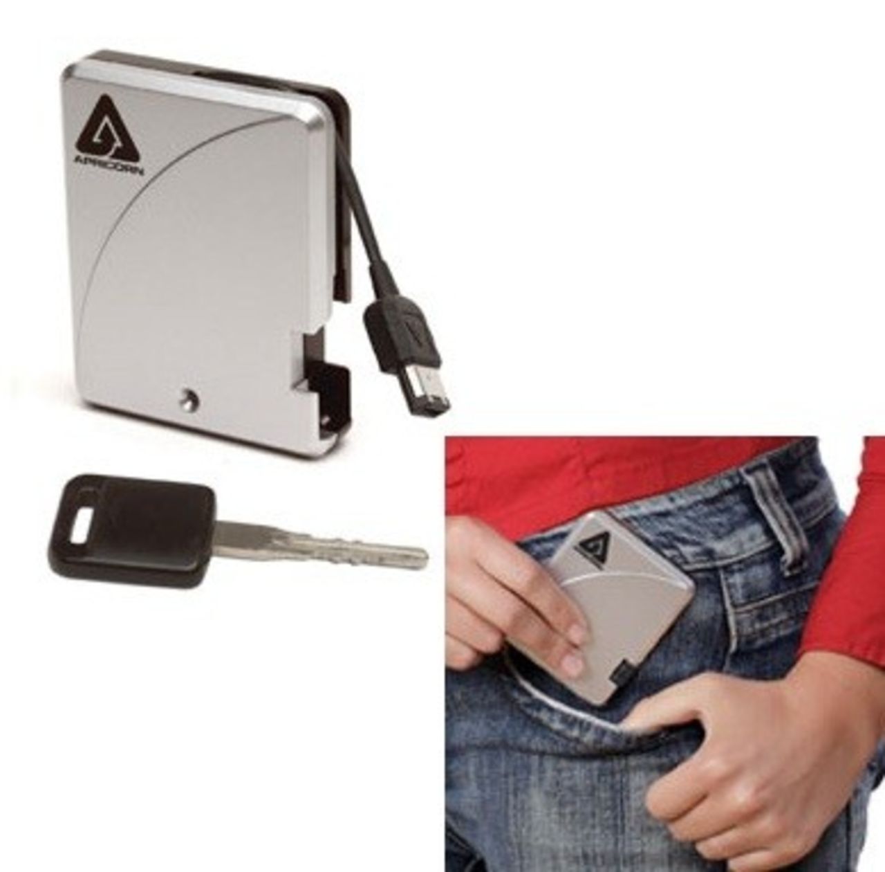 Liten extern hårddisk från Apricorn