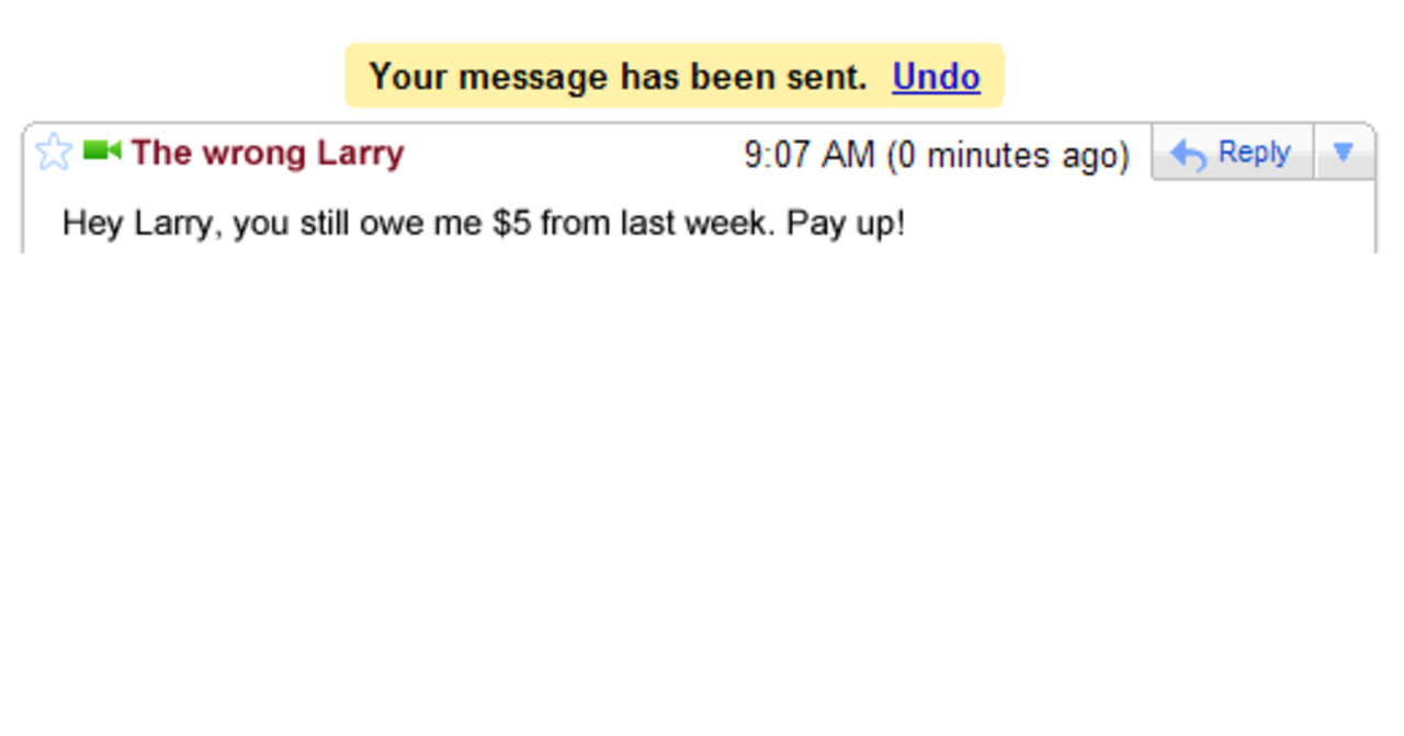 Gmail Undo Send