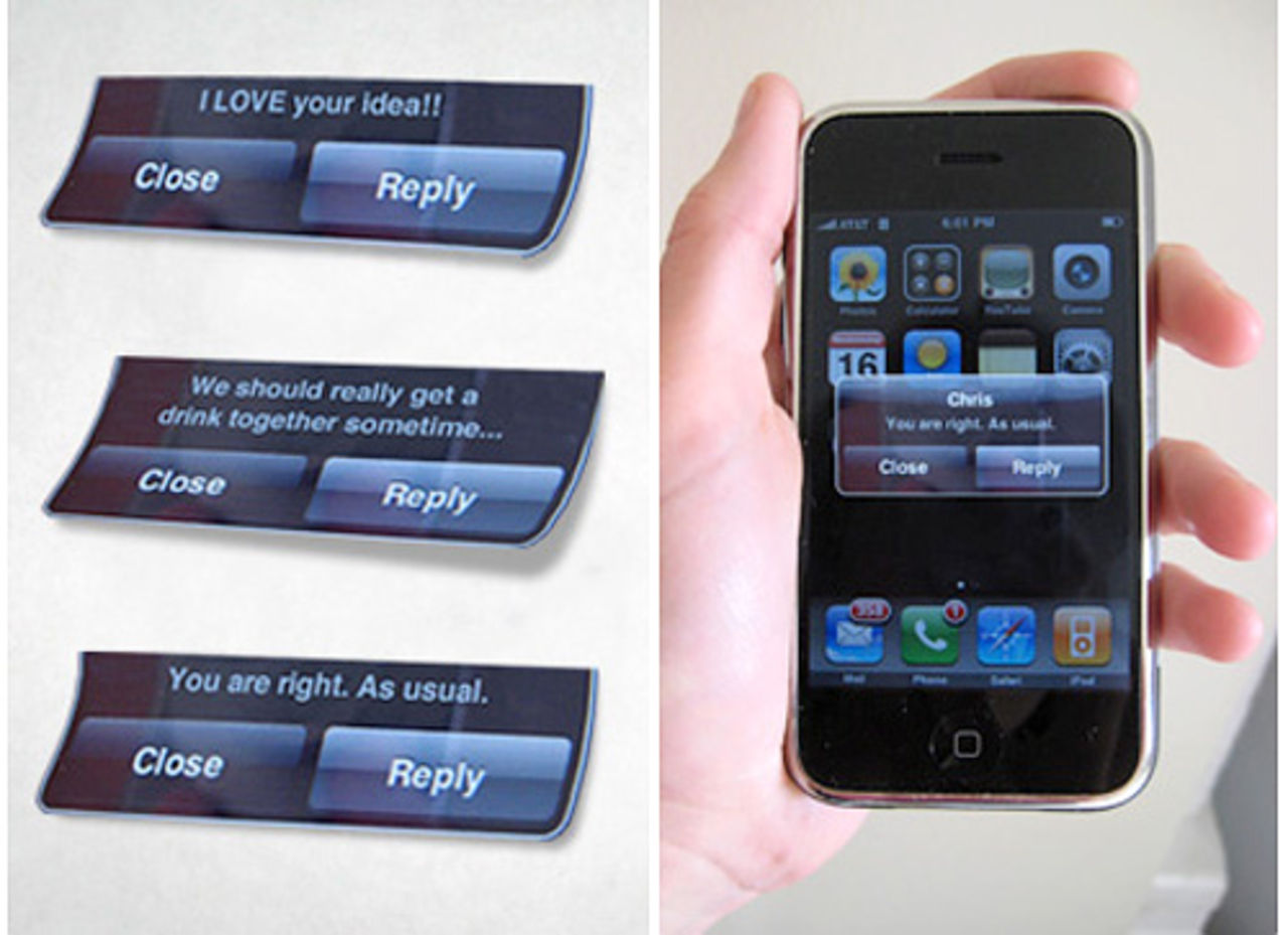 SMS-klistermärken till iPhone
